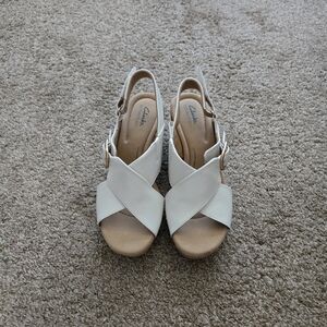 Clarks Women's Off-White Sandals